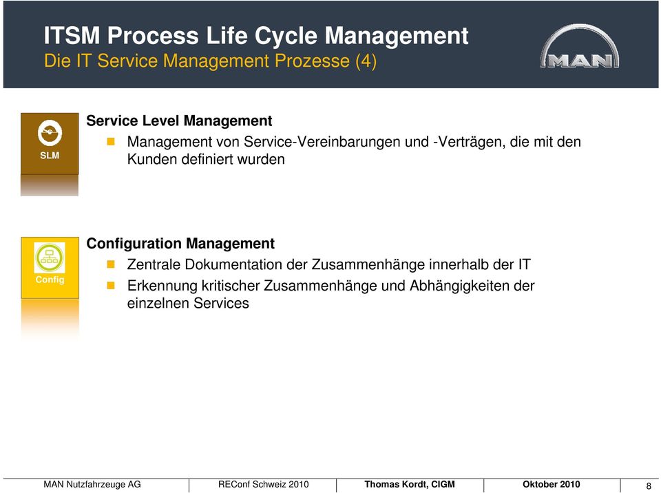 Config Configuration Management Zentrale Dokumentation der Zusammenhänge