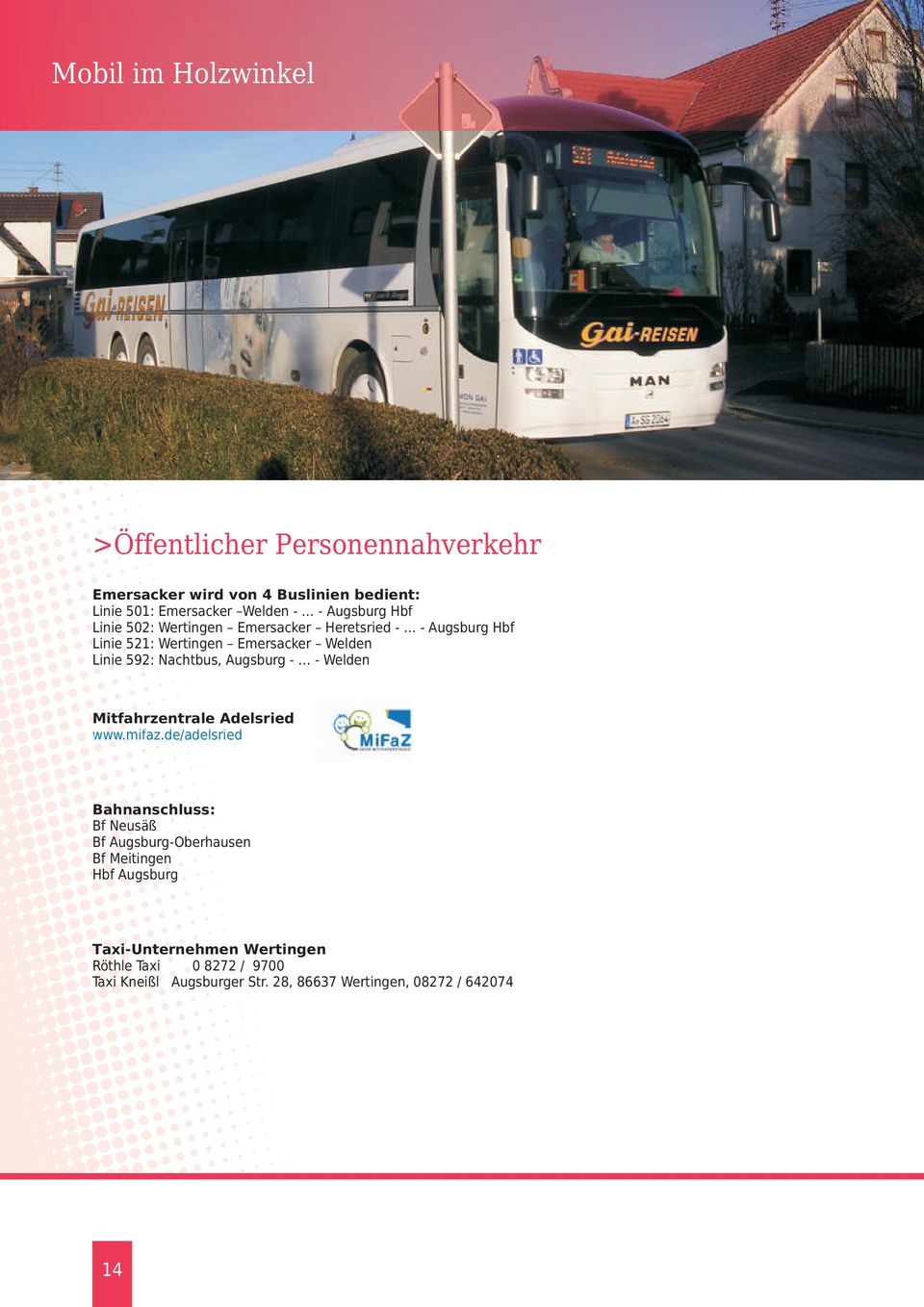 Nachtbus, Augsburg - - Welden Mitfahrzentrale Adelsried www.mifaz.