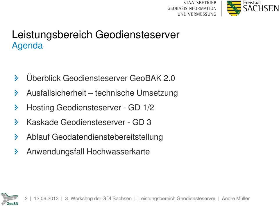 Kaskade Geodiensteserver - GD 3 Ablauf Geodatendienstebereitstellung