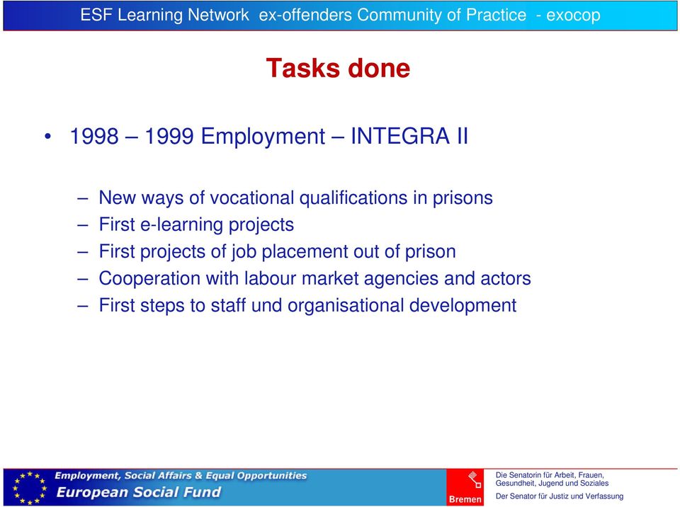 of job placement out of prison Cooperation with labour market