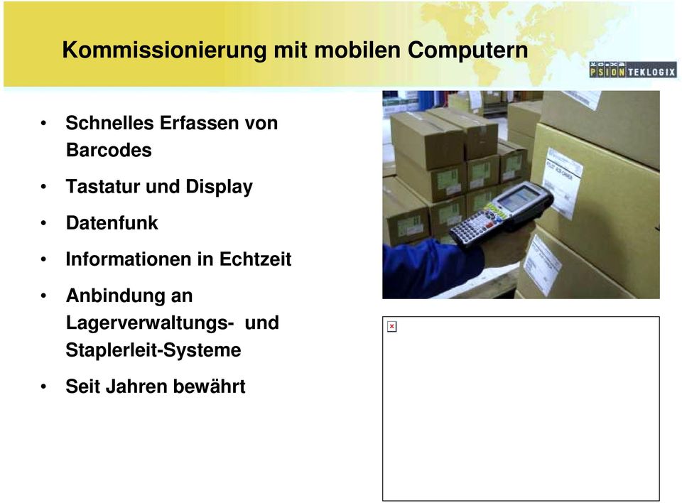 Datenfunk Informationen in Echtzeit Anbindung an