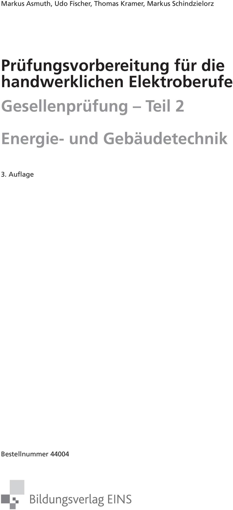 handwerklichen Elektroberufe Gesellenprüfung Teil