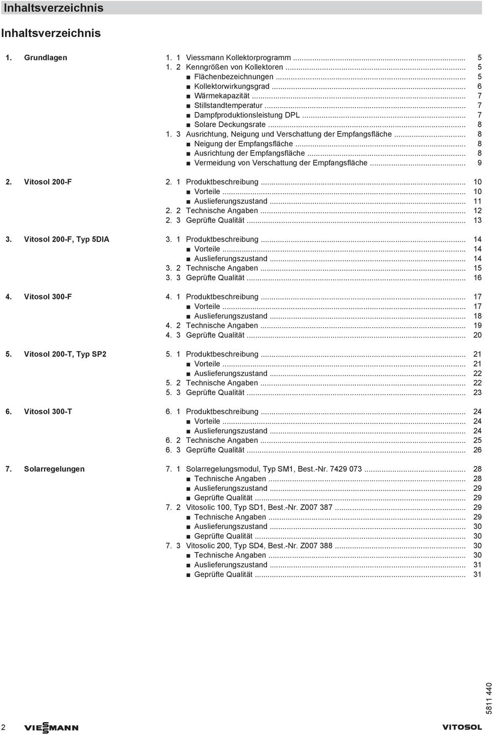 .. 8 usrichtung der Empfangsfläche... 8 Vermeidung von Verschattung der Empfangsfläche... 9 2. Vitosol 200-F 2. 1 Produktbeschreibung... 10 Vorteile... 10 uslieferungszustand... 11 2.