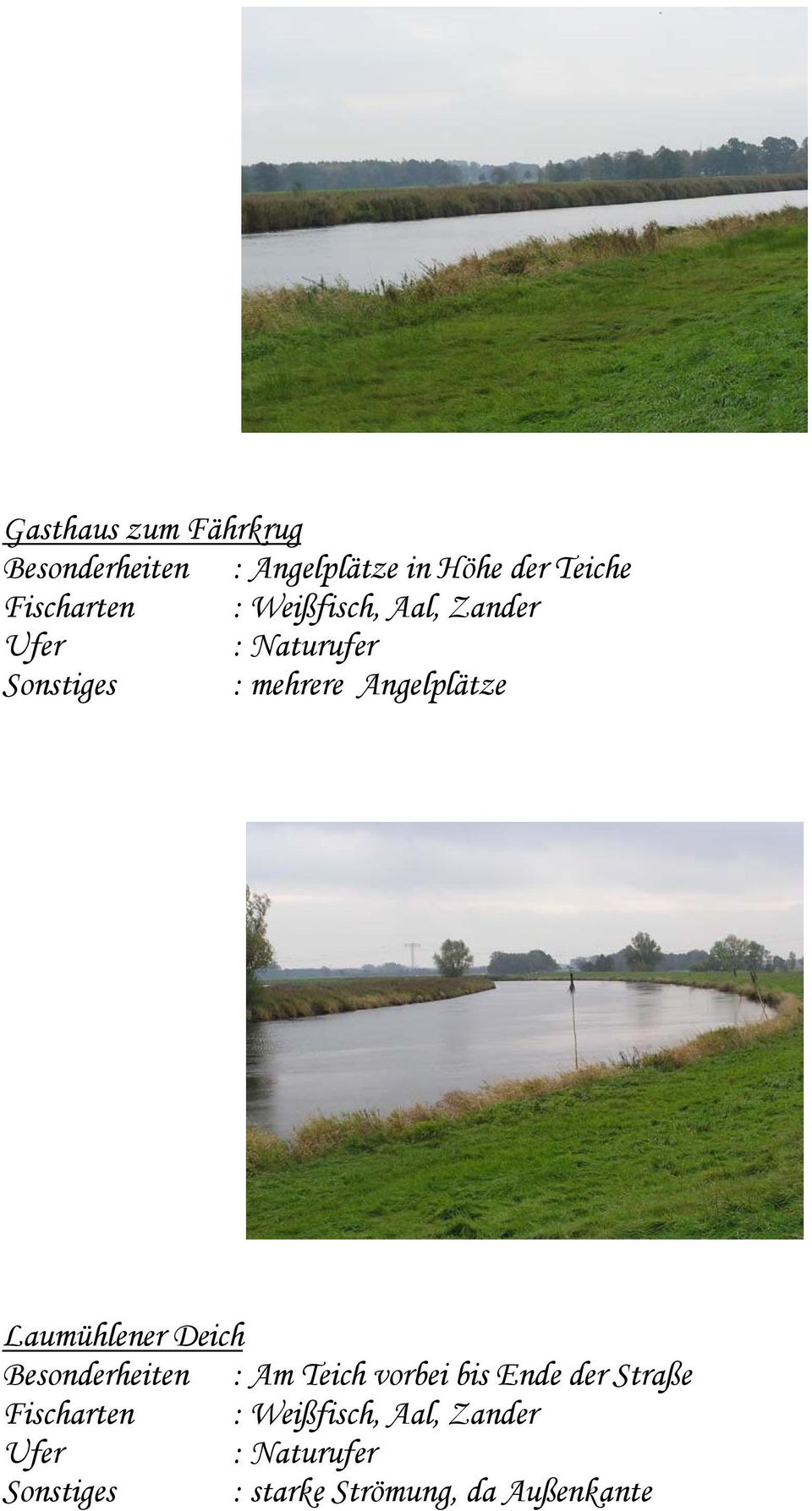 Laumühlener Deich : Am Teich vorbei bis