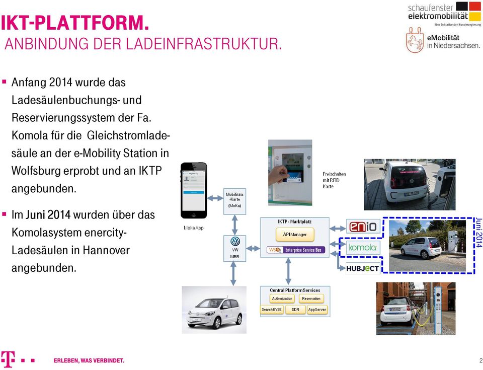 Komola für die Gleichstromladesäule an der e-mobility Station in Wolfsburg