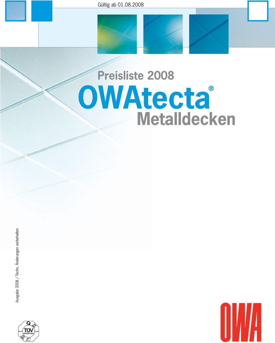 OWAtecta Metalldecken