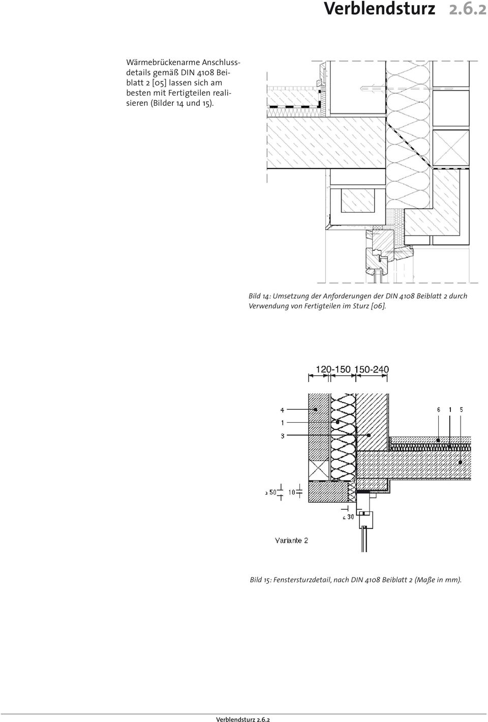 Bild 14: Umsetzung der Anforderungen der DIN 4108 Beiblatt 2 durch Verwendung