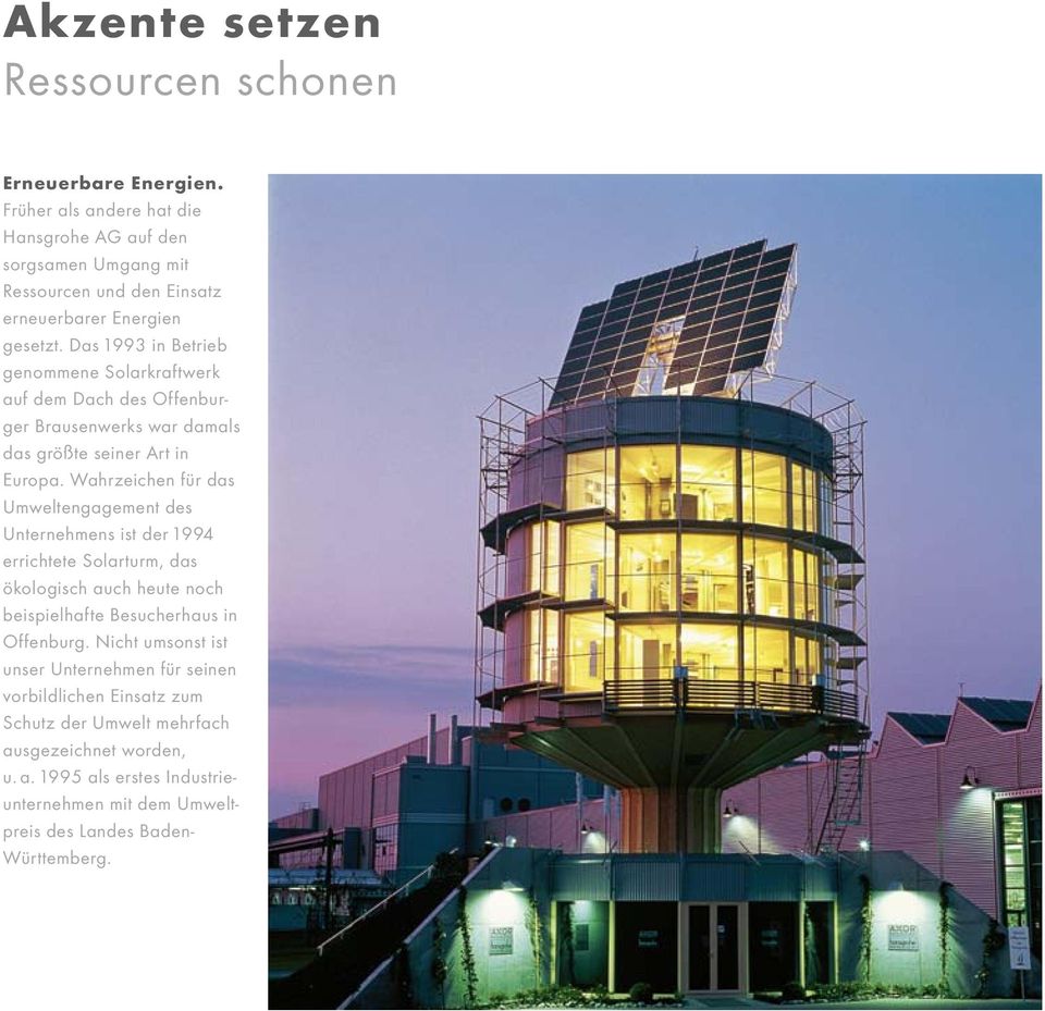 Das 1993 in Betrieb genommene Solarkraftwerk auf dem Dach des Offenburger Brausenwerks war damals das größte seiner Art in Europa.