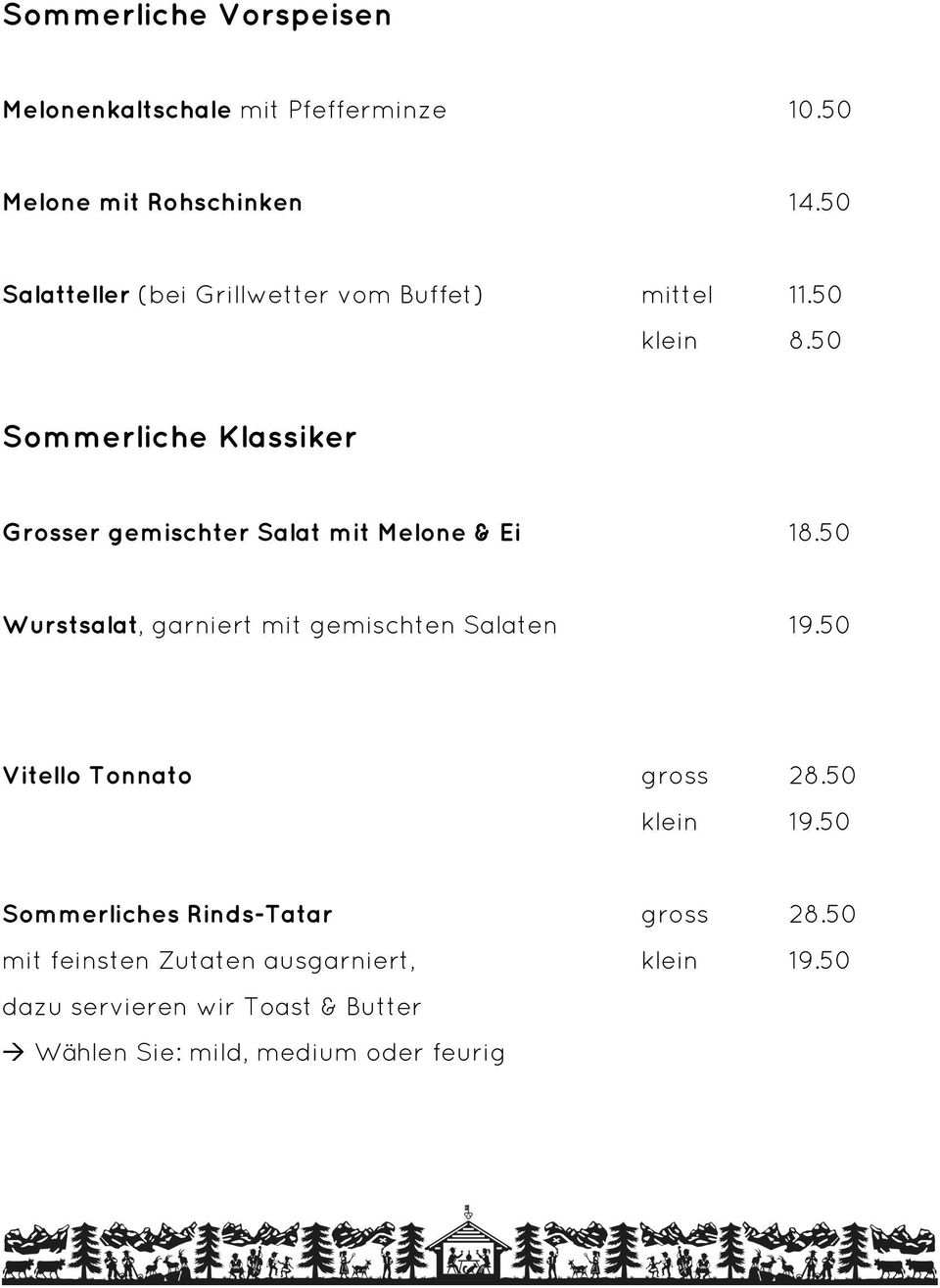 50 Sommerliche Klassiker Grosser gemischter Salat mit Melone & Ei 18.
