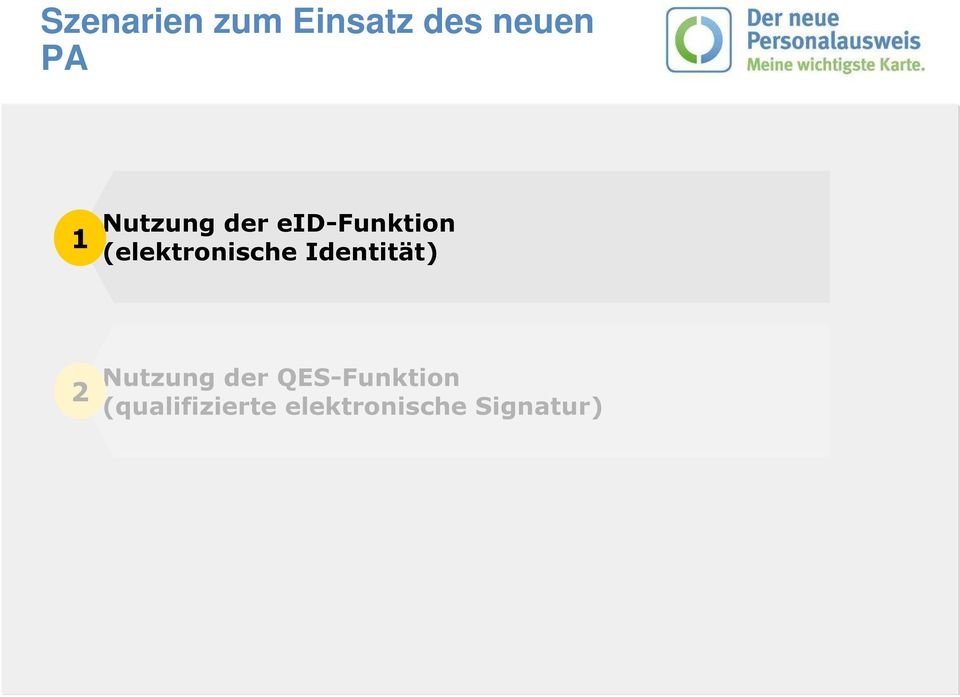 (elektronische Identität) 2 Nutzung