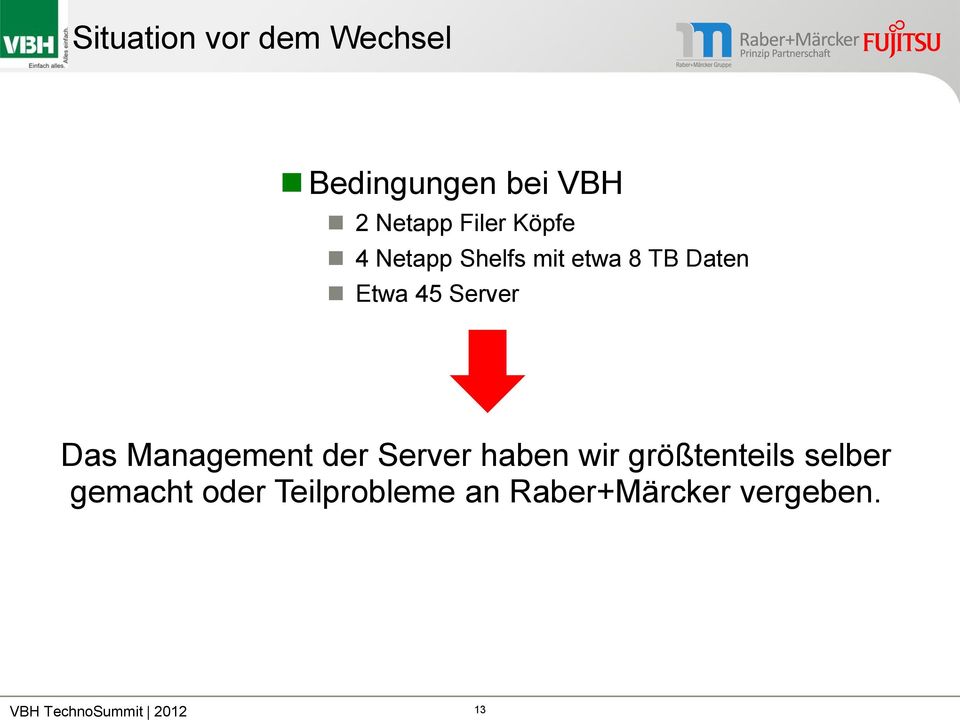 Management der Server haben wir größtenteils selber gemacht