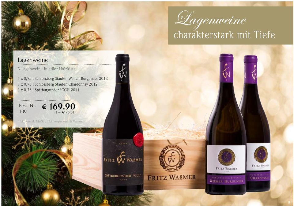Burgunder 2012 1 x 0,75 l Schlossberg Staufen Chardonnay