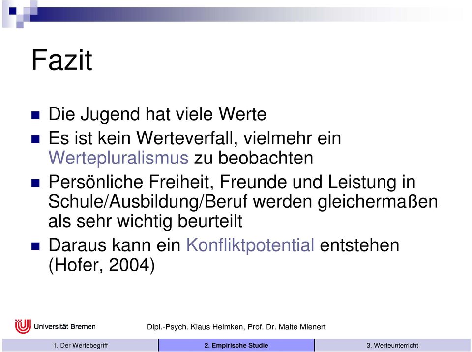 Leistung in Schule/Ausbildung/Beruf werden gleichermaßen als sehr