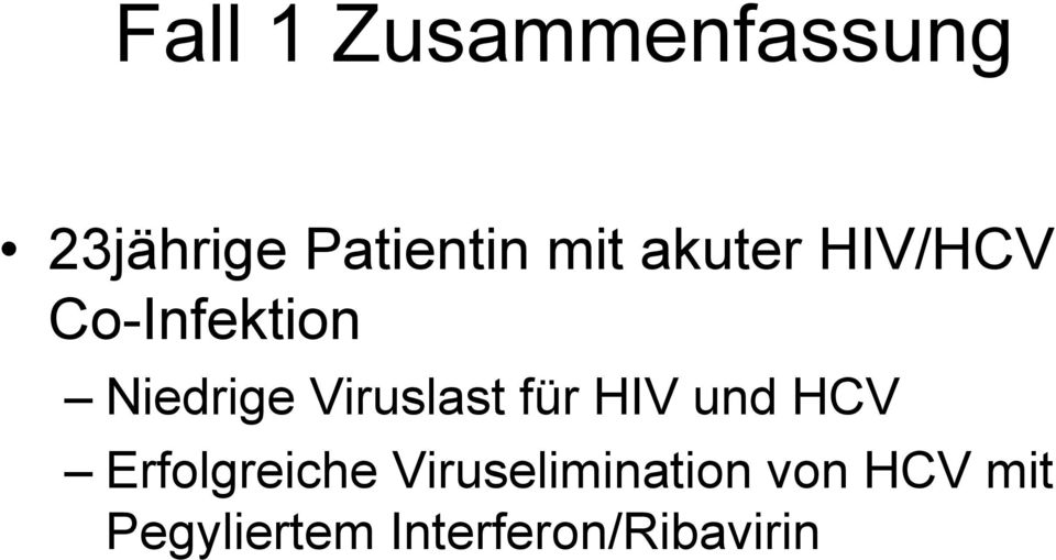 Viruslast für HIV und HCV Erfolgreiche