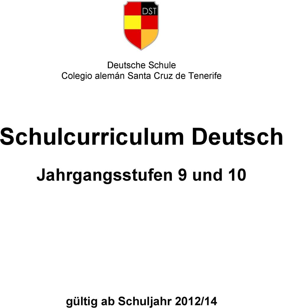 Schulcurriculum Deutsch