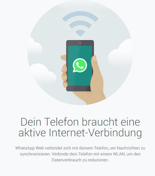 Reißt die mobile Internetverbindung ab, kannst du auch WhatsApp Web nicht mehr nutzen.