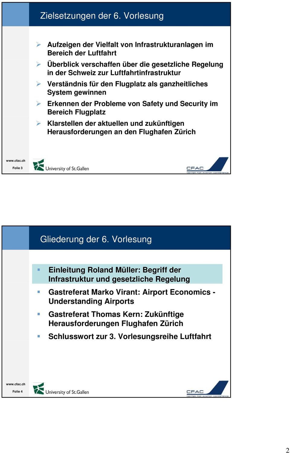 Verständnis für den Flugplatz als ganzheitliches System gewinnen Erkennen der Probleme von Safety und Security im Bereich Flugplatz Klarstellen der aktuellen und zukünftigen