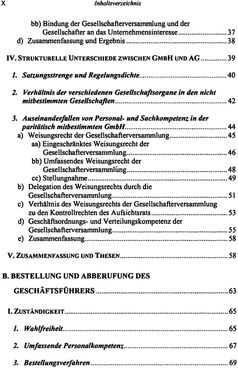 Auseinanderfallen von Personal- und Sachkompetenz in der paritätisch mitbestimmten GmbH.