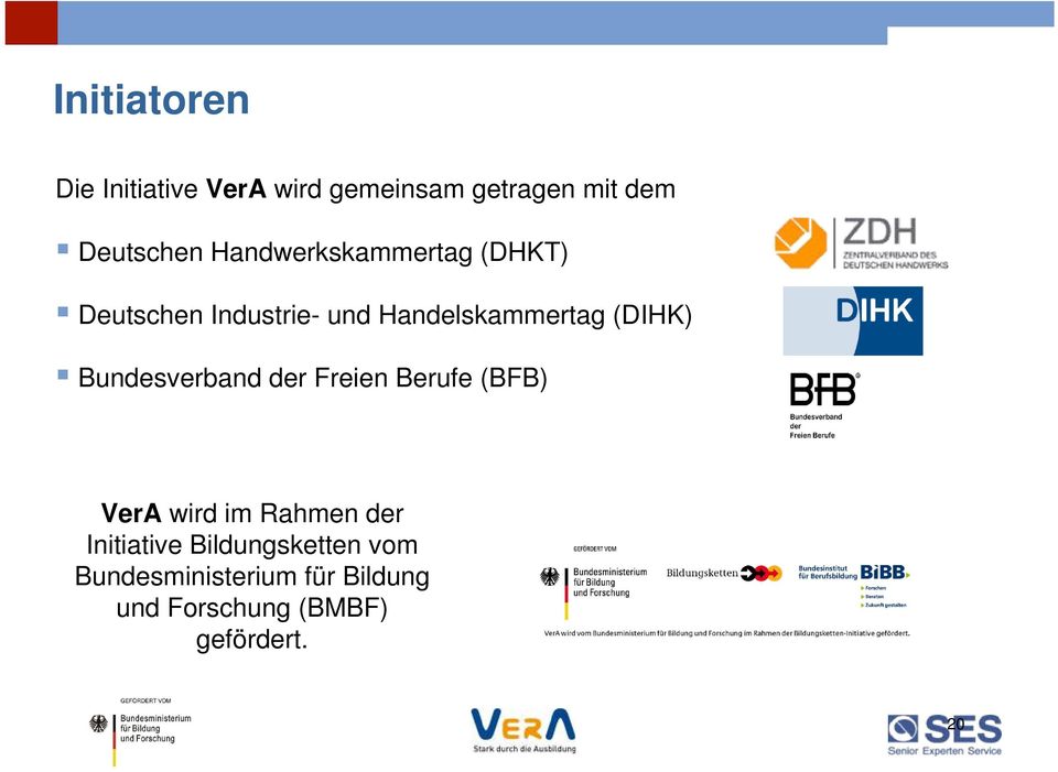 Bundesverband der Freien Berufe (BFB) VerA wird im Rahmen der Initiative