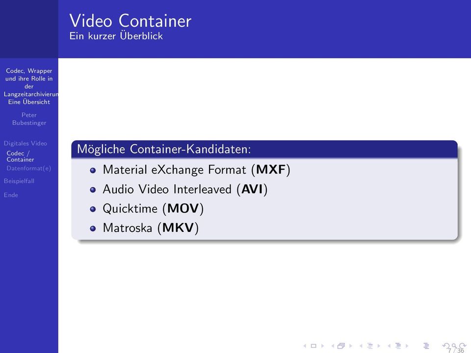 exchange Format (MXF) Audio Video