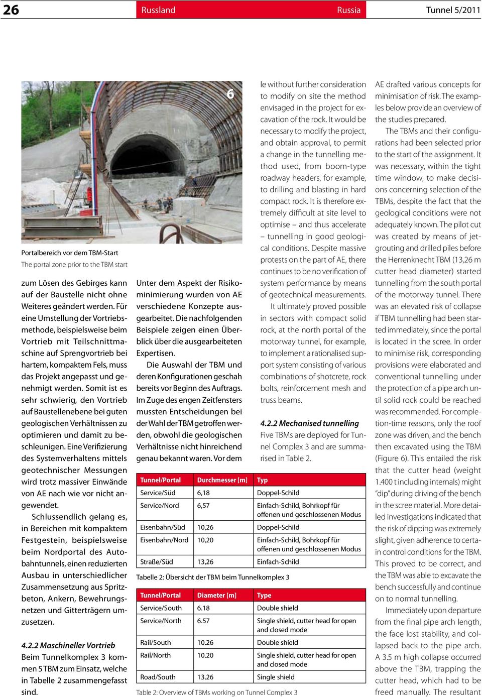 Somit ist es sehr schwierig, den Vortrieb auf Baustellenebene bei guten geologischen Verhältnissen zu optimieren und damit zu beschleunigen.