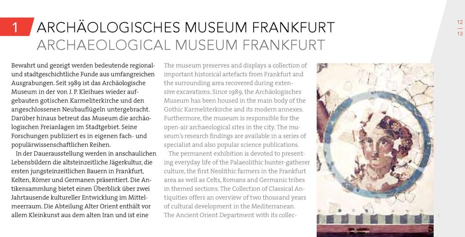 Darüber hinaus betreut das Museum die archäologischen Freianlagen im Stadtgebiet. Seine Forschungen publiziert es in eigenen fach- und populärwissenschaftlichen Reihen.