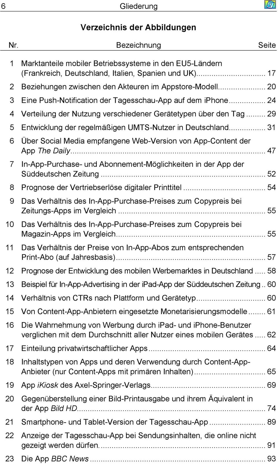 .. 29 5 Entwicklung der regelmäßigen UMTS-Nutzer in Deutschland... 31 6 Über Social Media empfangene Web-Version von App-Content der App The Daily.