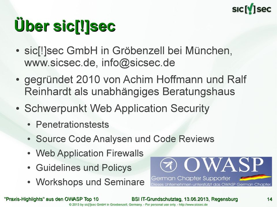 Beratungshaus Schwerpunkt Web Application Security Penetrationstests Source Code