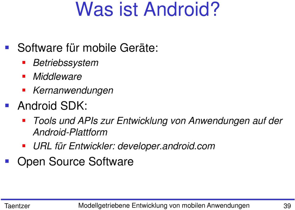 Android SDK: Tools und APIs zur Entwicklung von Anwendungen auf der