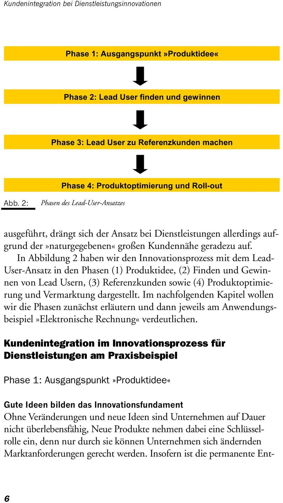 In Abbildung 2 haben wir den Innovationsprozess mit dem Lead- User-Ansatz in den Phasen (1) Produktidee, (2) Finden und Gewinnen von Lead Usern, (3) Referenzkunden sowie (4) Produktoptimierung und