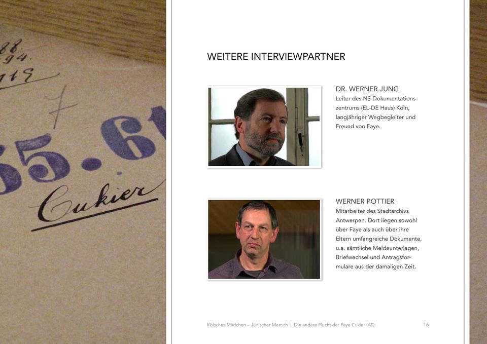 Faye. Werner pottier Mitarbeiter des Stadtarchivs Antwerpen.