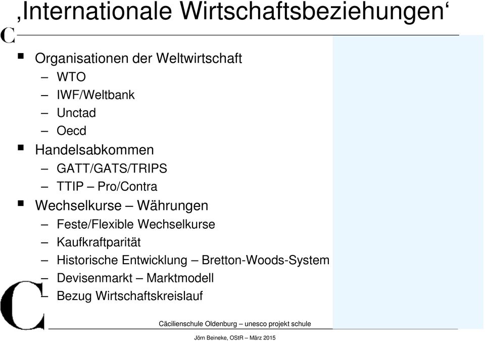 Wechselkurse Währungen Feste/Flexible Wechselkurse Kaufkraftparität