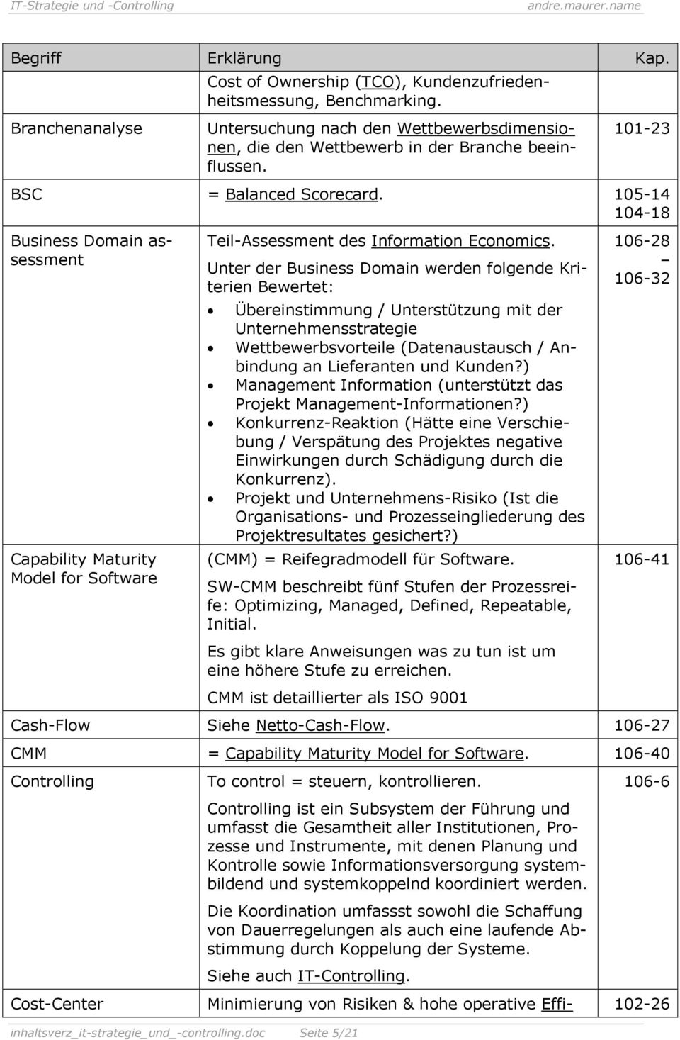 Unter der Business Domain werden folgende Kriterien Bewertet: Übereinstimmung / Unterstützung mit der Unternehmensstrategie Wettbewerbsvorteile (Datenaustausch / Anbindung an Lieferanten und Kunden?