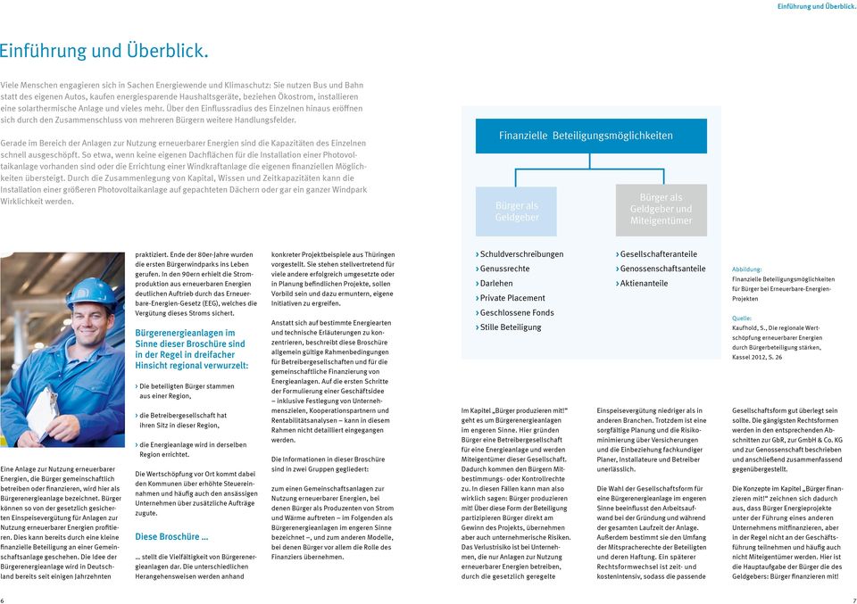 solarthermische Anlage und vieles mehr. Über den Einflussradius des Einzelnen hinaus eröffnen sich durch den Zusammenschluss von mehreren Bürgern weitere Handlungsfelder.