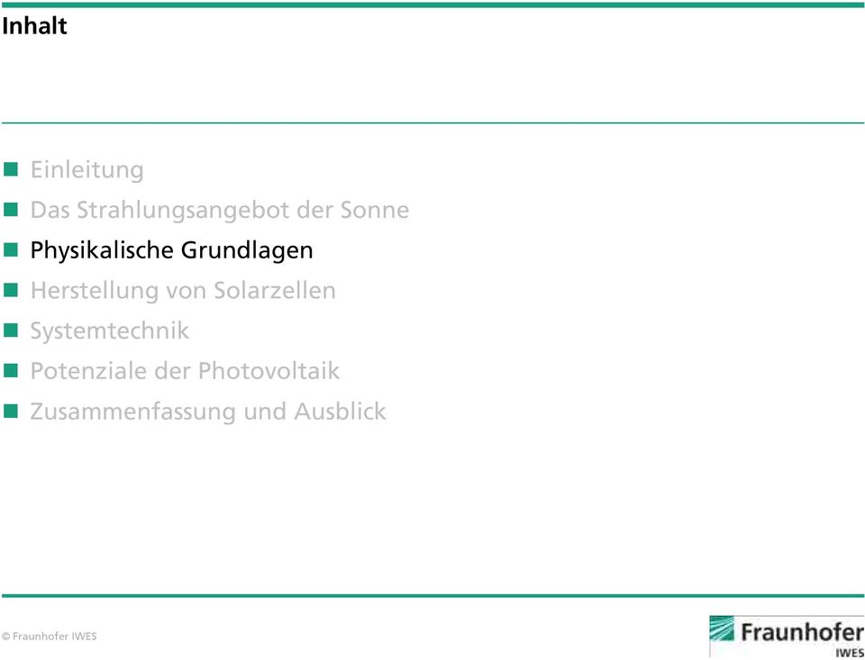 von Solarzellen Systemtechnik Potenziale