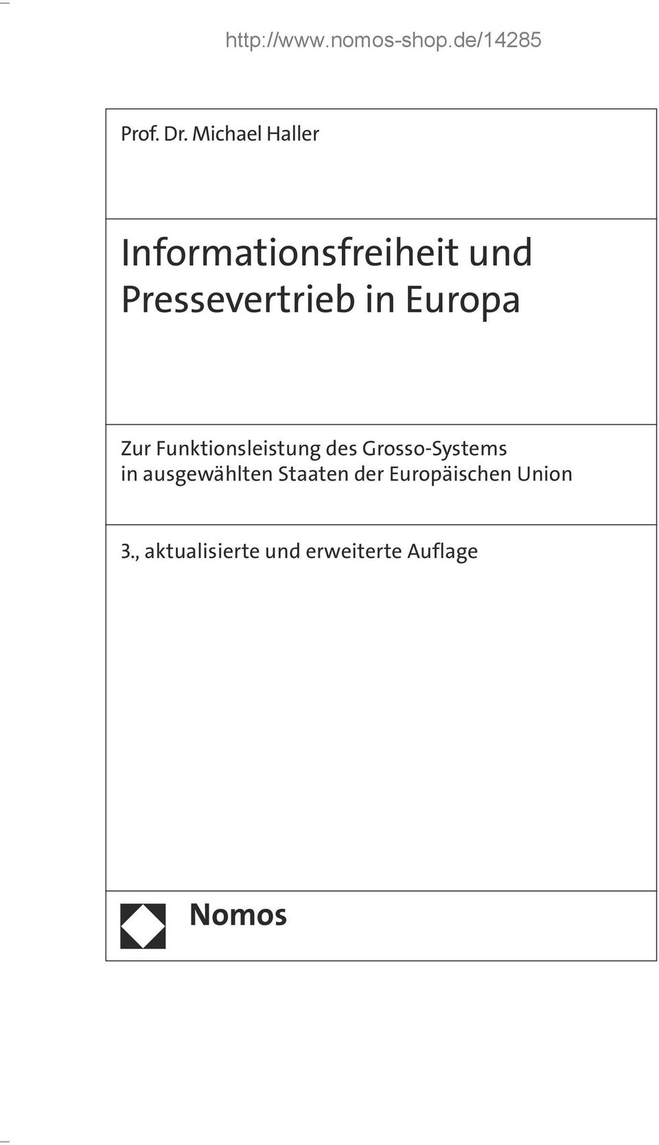 Pressevertrieb in Europa Zur Funktionsleistung des