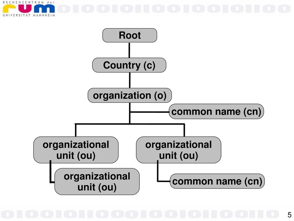 common name (cn) organizational unit (ou)