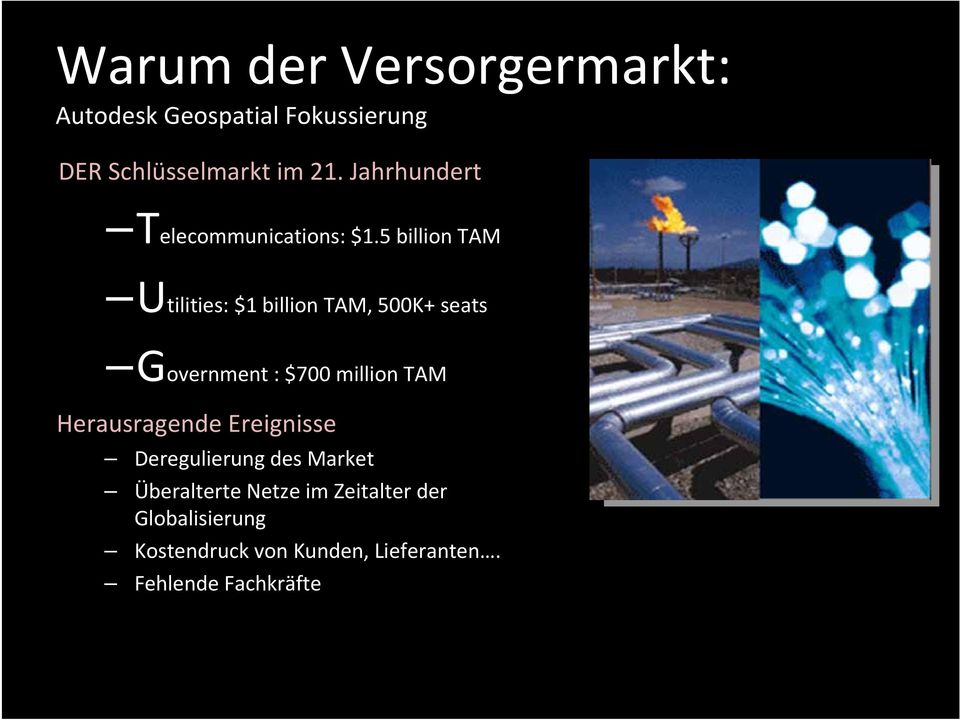 5 billion TAM Utilities: $1 billion TAM, 500K+ seats Government : $700 million TAM