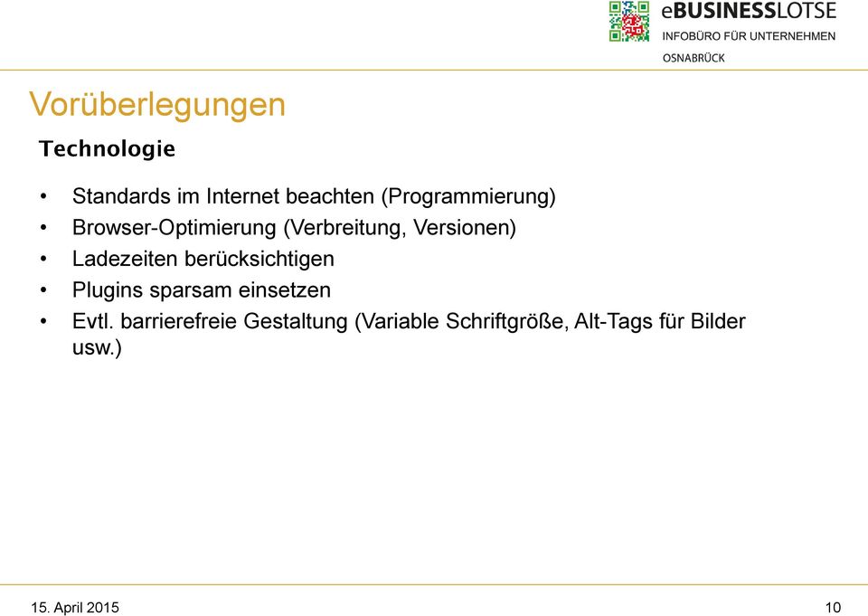 berücksichtigen Plugins sparsam einsetzen Evtl.