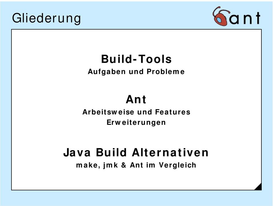 Features Erweiterungen Java Build