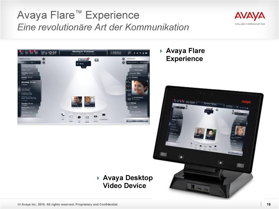 Desktop Video Device \ Avaya Inc. 2010.