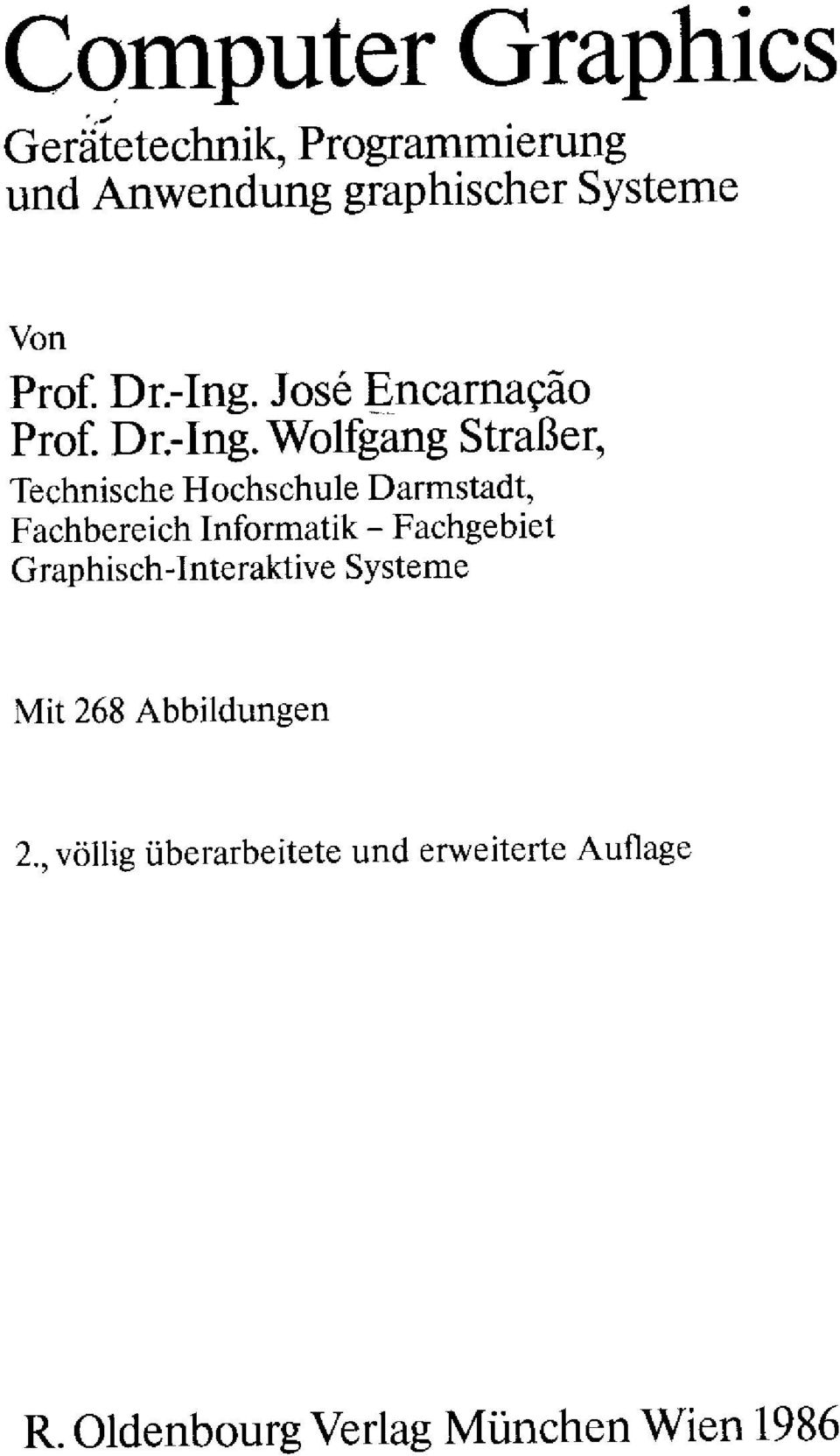 Jose Encarnacäo  Wolfgang Straßer, Technische Hochschule Darmstadt, Fachbereich