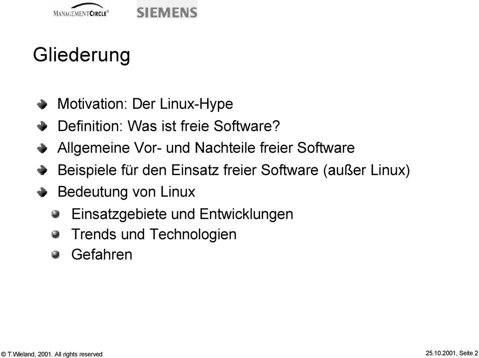 Software (außer Linux) Bedeutung von Linux Einsatzgebiete und Entwicklungen