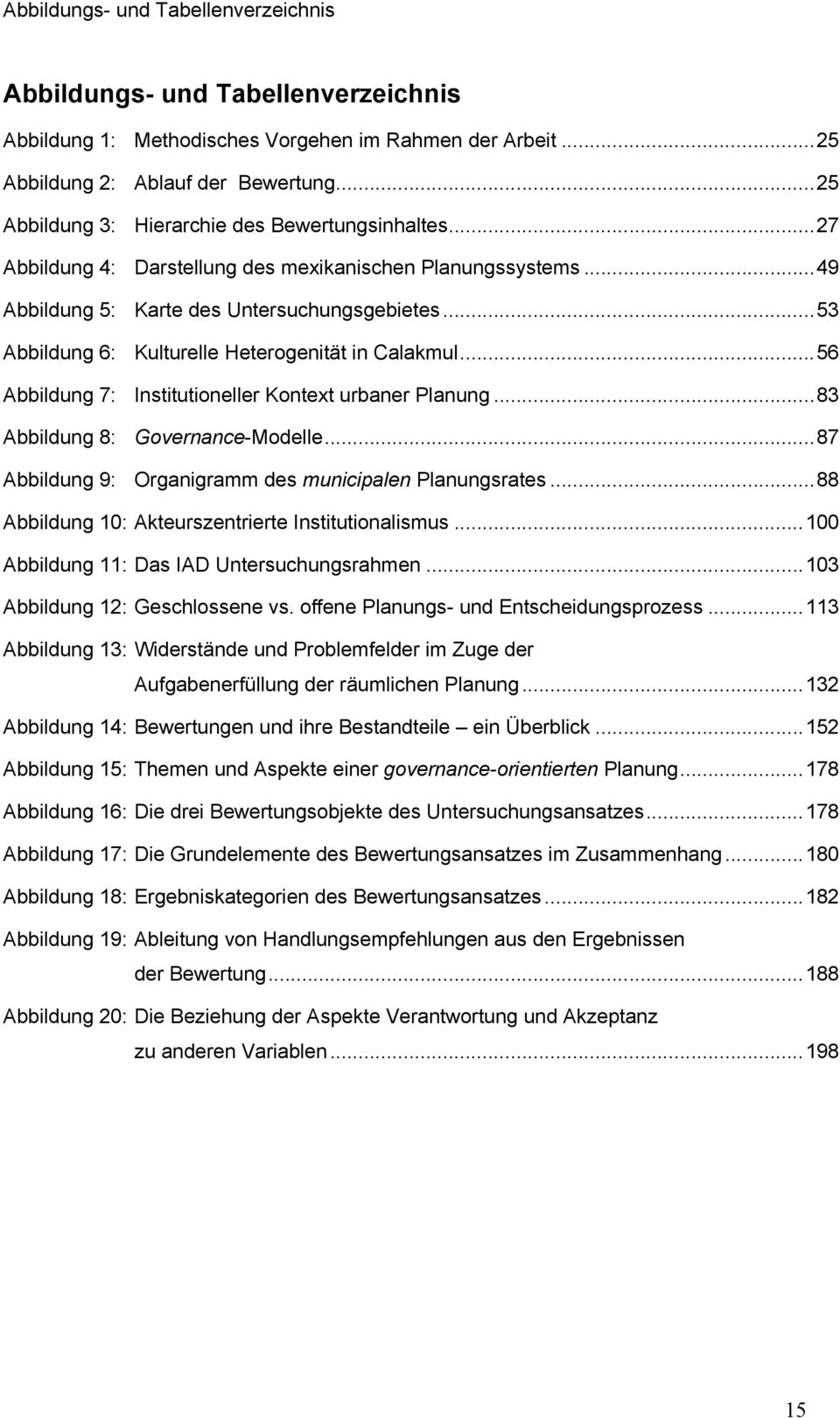 ..53 Abbildung 6: Kulturelle Heterogenität in Calakmul...56 Abbildung 7: Institutioneller Kontext urbaner Planung...83 Abbildung 8: Governance-Modelle.