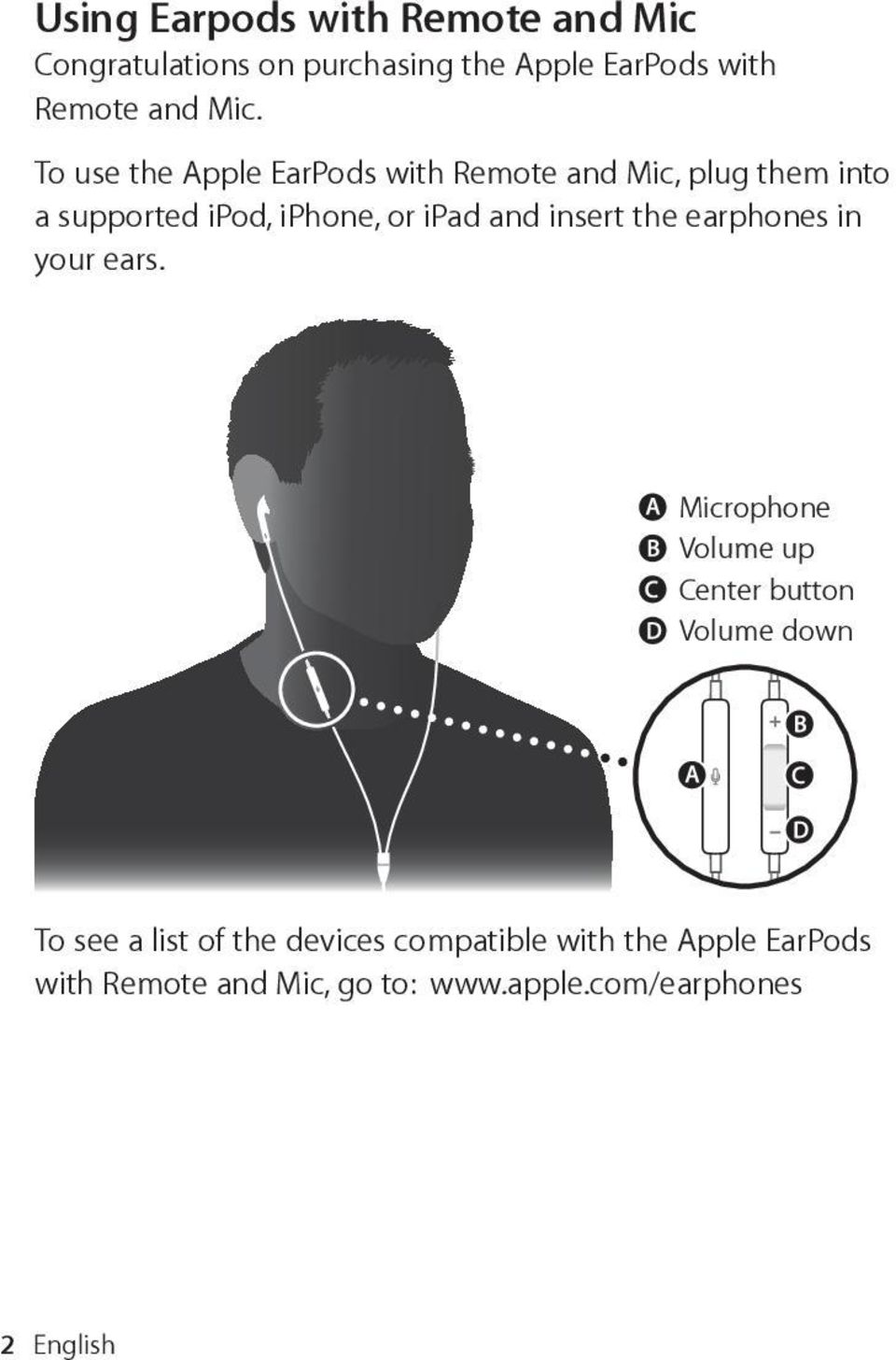 insert the earphones in your ears.