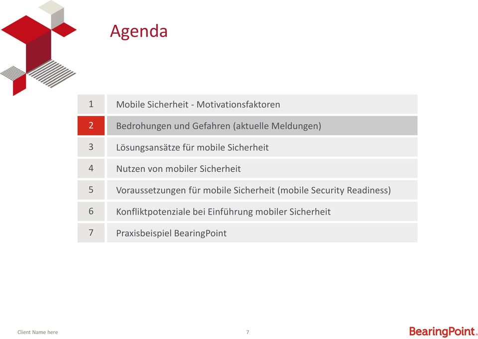 mobiler Sicherheit Voraussetzungen für mobile Sicherheit (mobile Security Readiness)