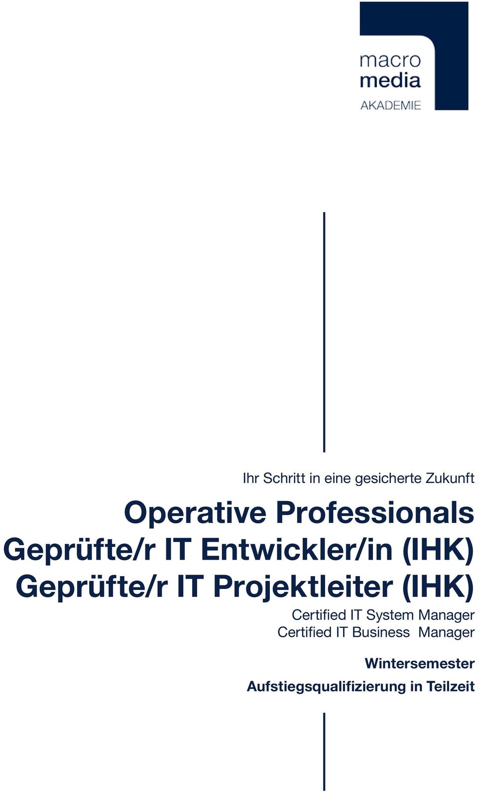 IT Projektleiter (IHK) Certified IT System Manager