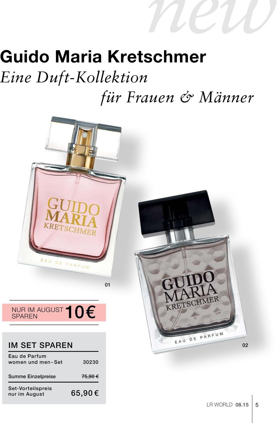 Parfum women und men-set 30230 02 Summe Einzelpreise