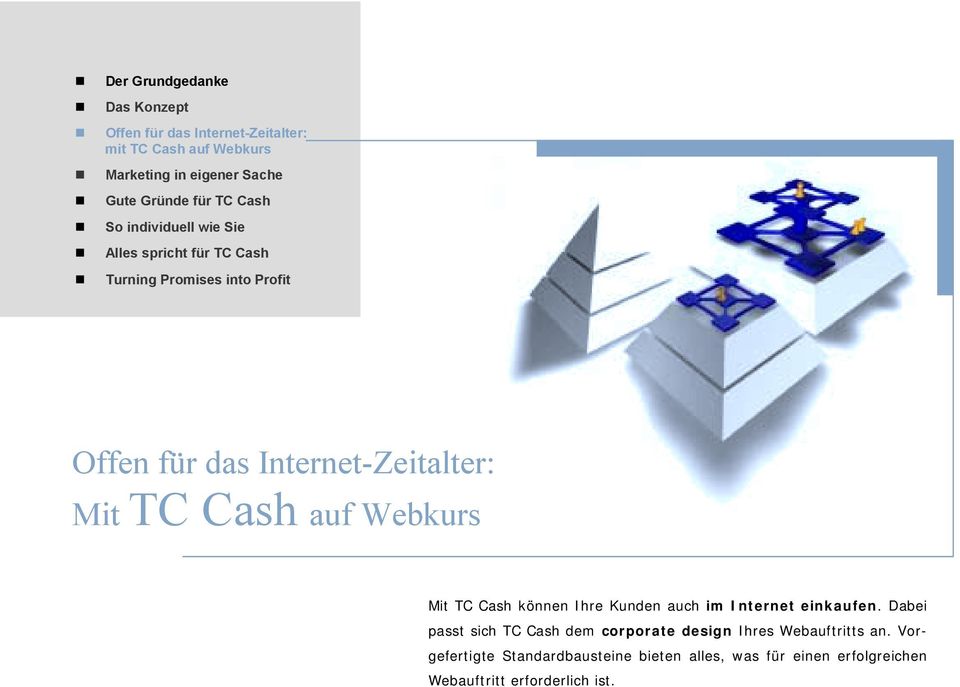 Dabei passt sich TC Cash dem corporate design Ihres Webauftritts an.