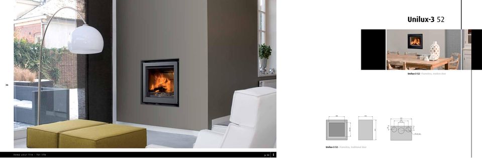 Unilux-3 52 - frameless, traditional door keep your fire - for life 388 350 Barbas - Hallenstraat 17 5531